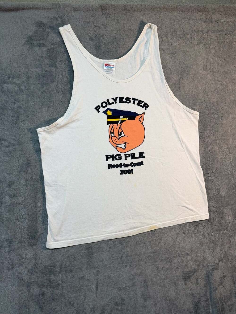 Vintage 2001 Polyester Pig Pile Hood-to-Coast Tank Top Size Large